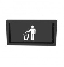 In-counter flap for waste bin access